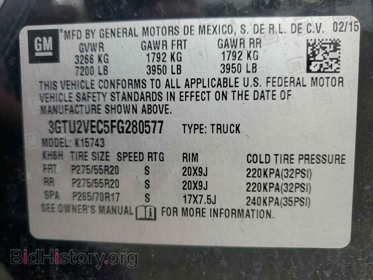 2015 GMC SIERRA - VIN: 3GTU2VEC5FG280577 - Photo 13
