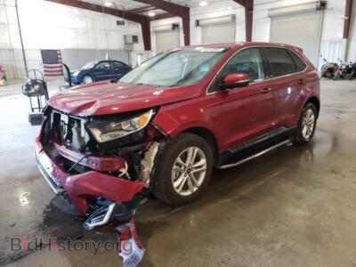 2015 Ford EDGE SEL, maroon — VIN 2FMTK4J87FBC07460, Copart