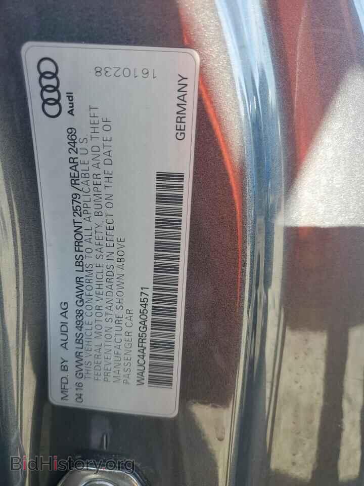 2016 AUDI S5/RS5 - VIN: WAUC4AFR5GA054571 - Фото 12