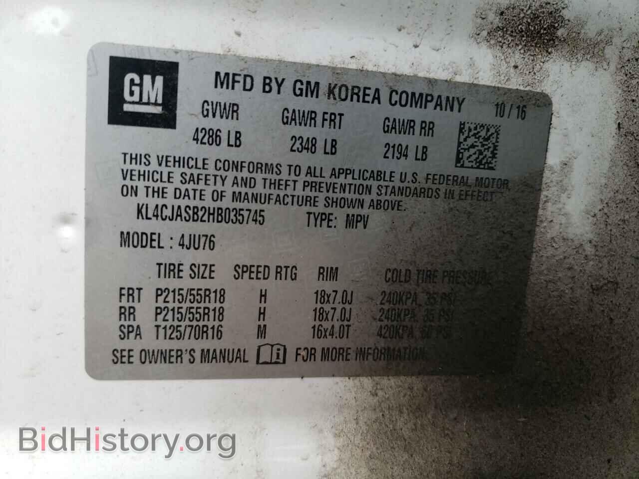 2017 BUICK ENCORE - VIN: KL4CJASB2HB035745 - Photo 13
