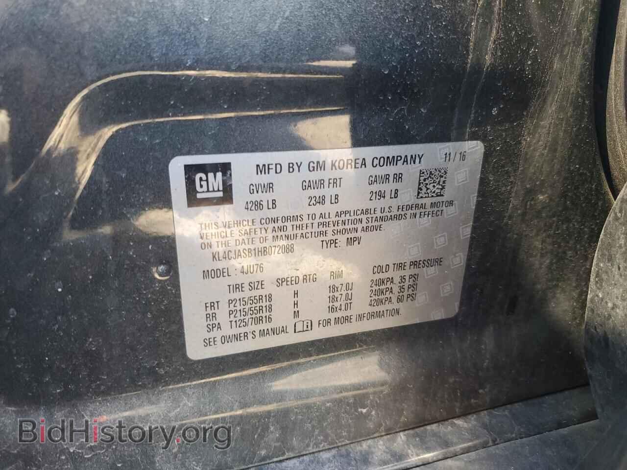 2017 BUICK ENCORE - VIN: KL4CJASB1HB072088 - Фото 13