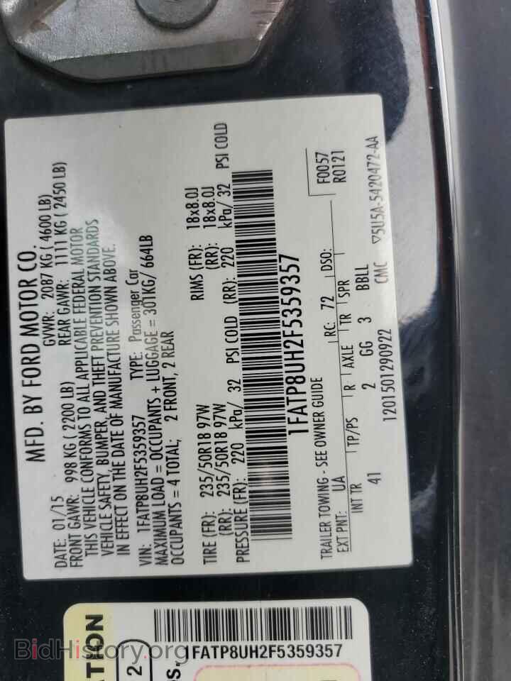 2015 FORD ALL Models - VIN: 1FATP8UH2F5359357 - Photo 13
