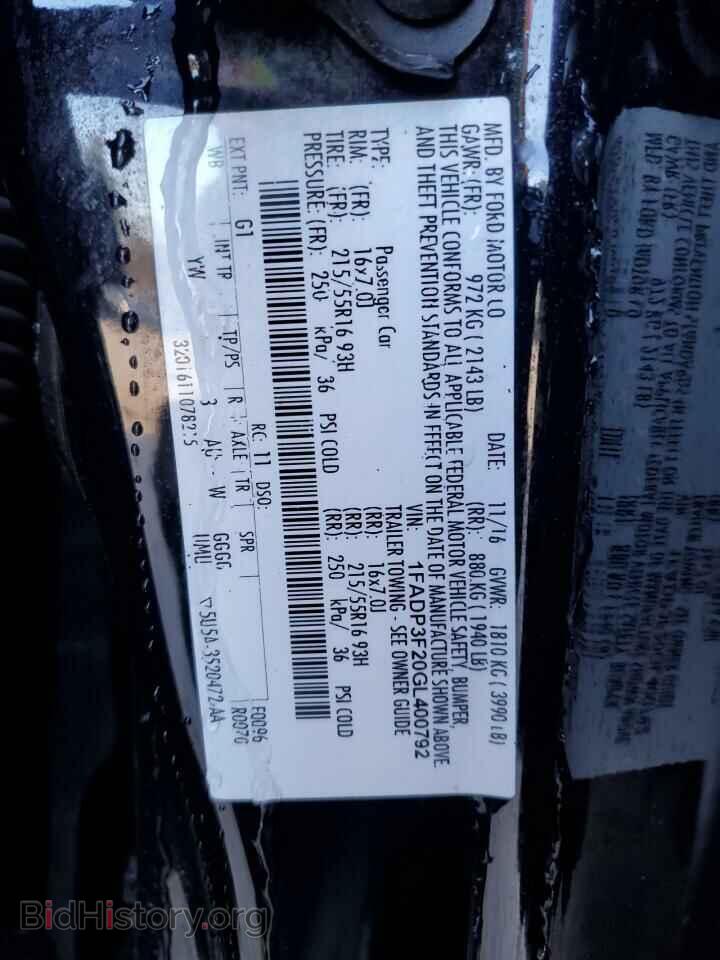 2016 FORD FOCUS - VIN: 1FADP3F20GL400792 - Photo 13