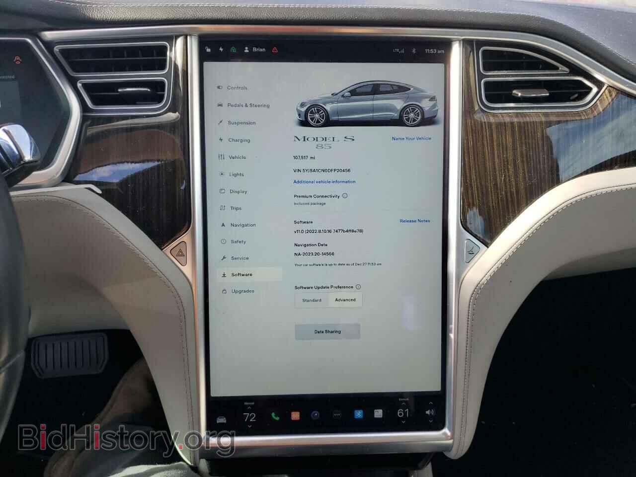 2013 TESLA MODEL S - VIN: 5YJSA1CN0DFP20456 - Фото 9