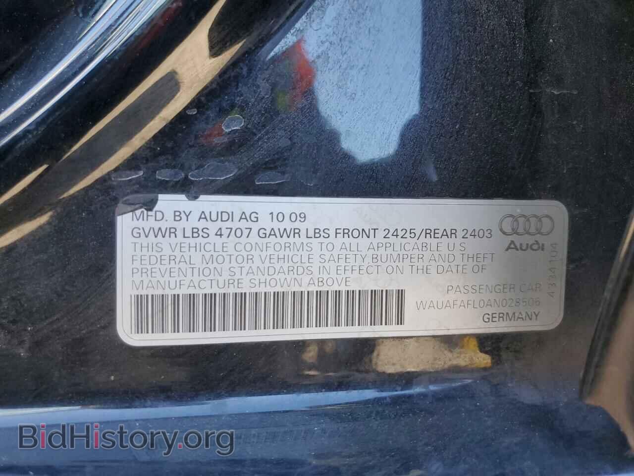 2010 AUDI A4 - VIN: WAUAFAFL0AN028506 - Фото 12