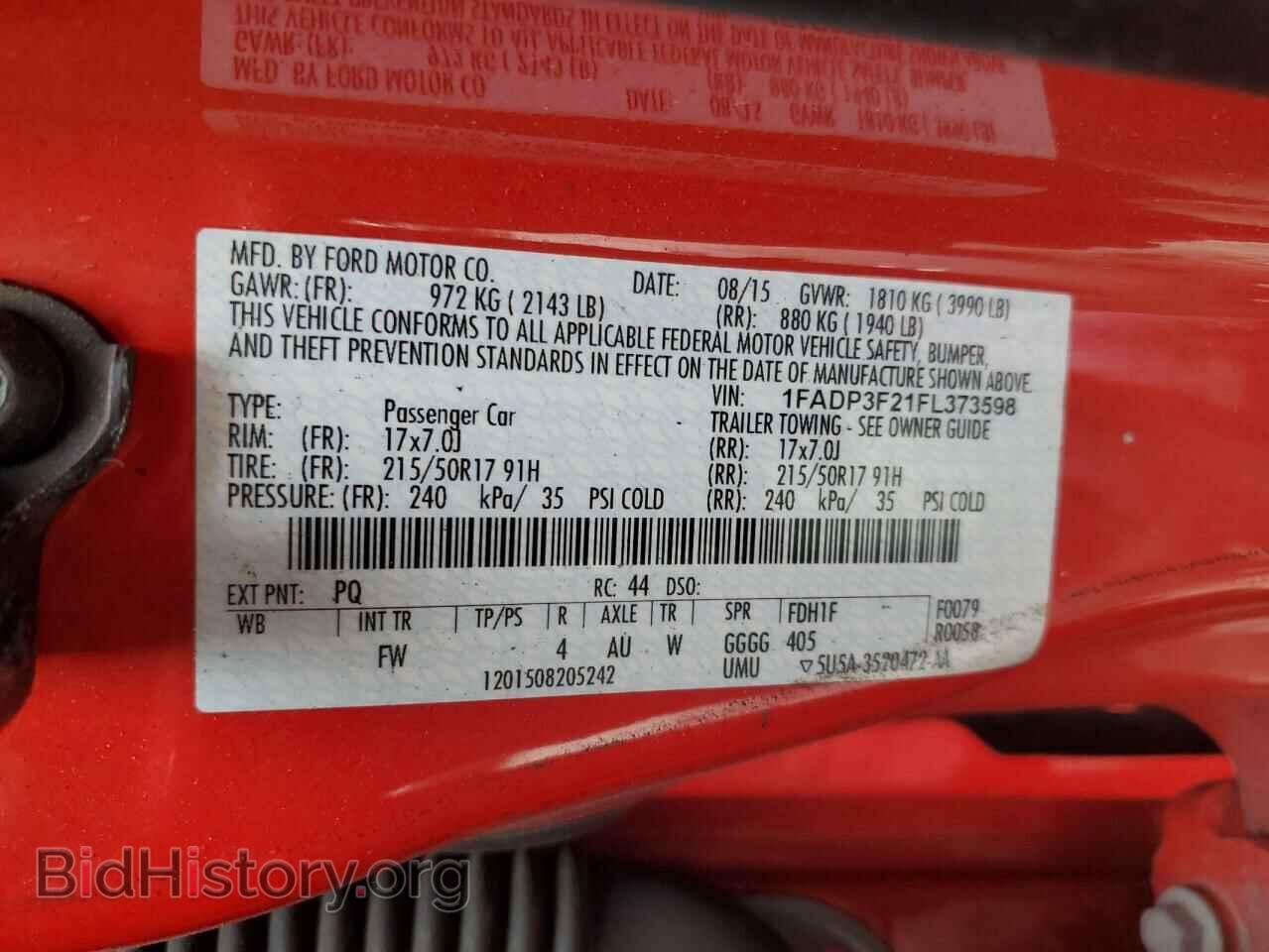 2015 FORD FOCUS - VIN: 1FADP3F21FL373598 - Фото 13