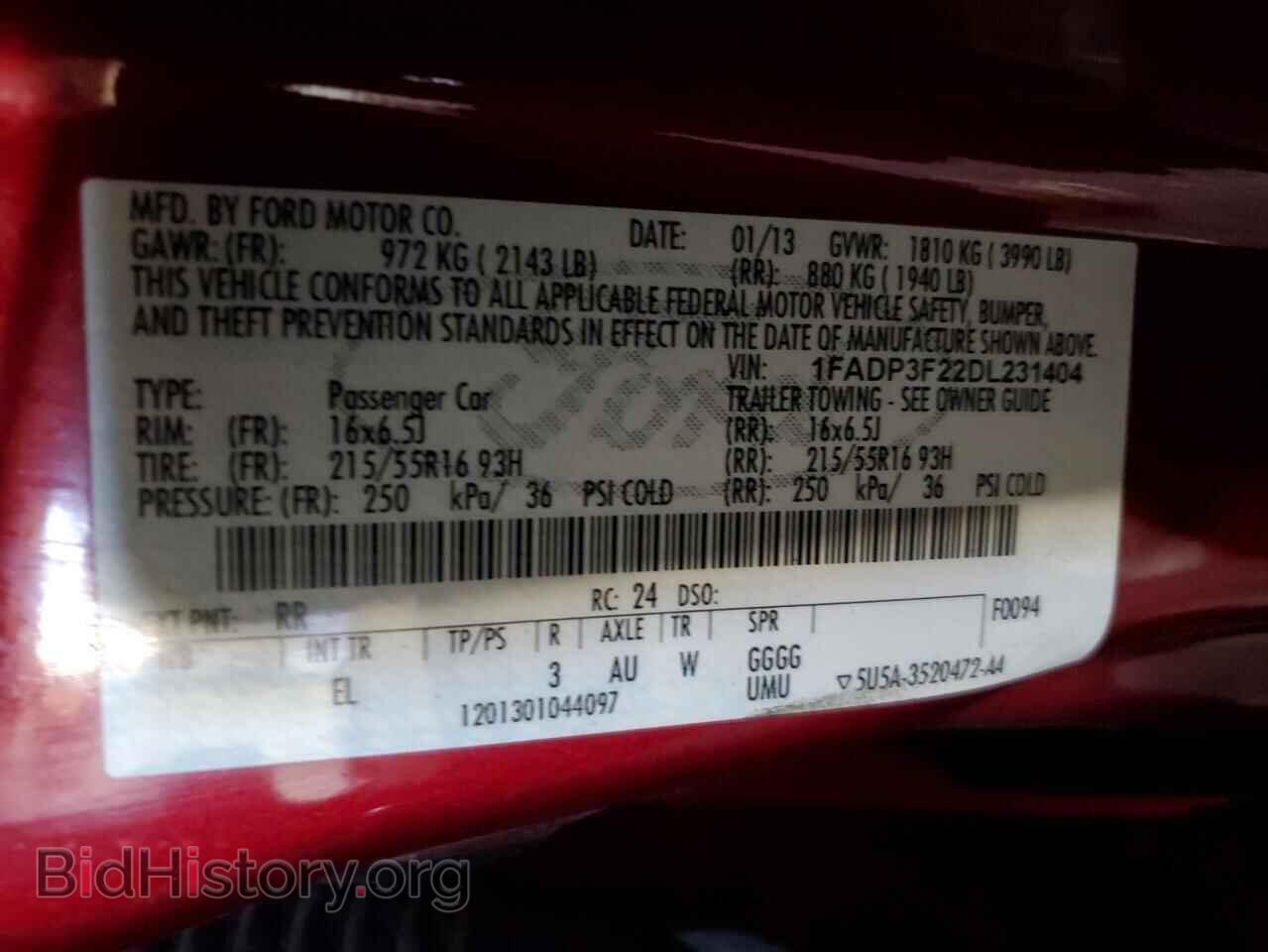 2013 FORD FOCUS - VIN: 1FADP3F22DL231404 - Фото 14