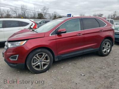 2015 Ford EDGE Titanium, красный — VIN 2FMTK4K97FBC14917, Copart