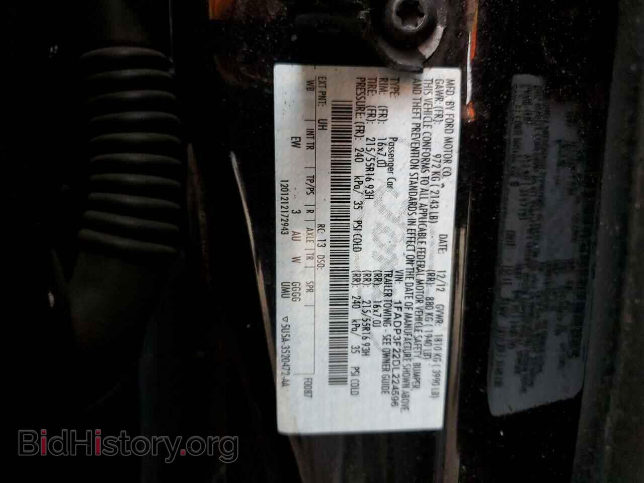 2013 FORD FOCUS - VIN: 1FADP3F22DL224596 - Фото 12