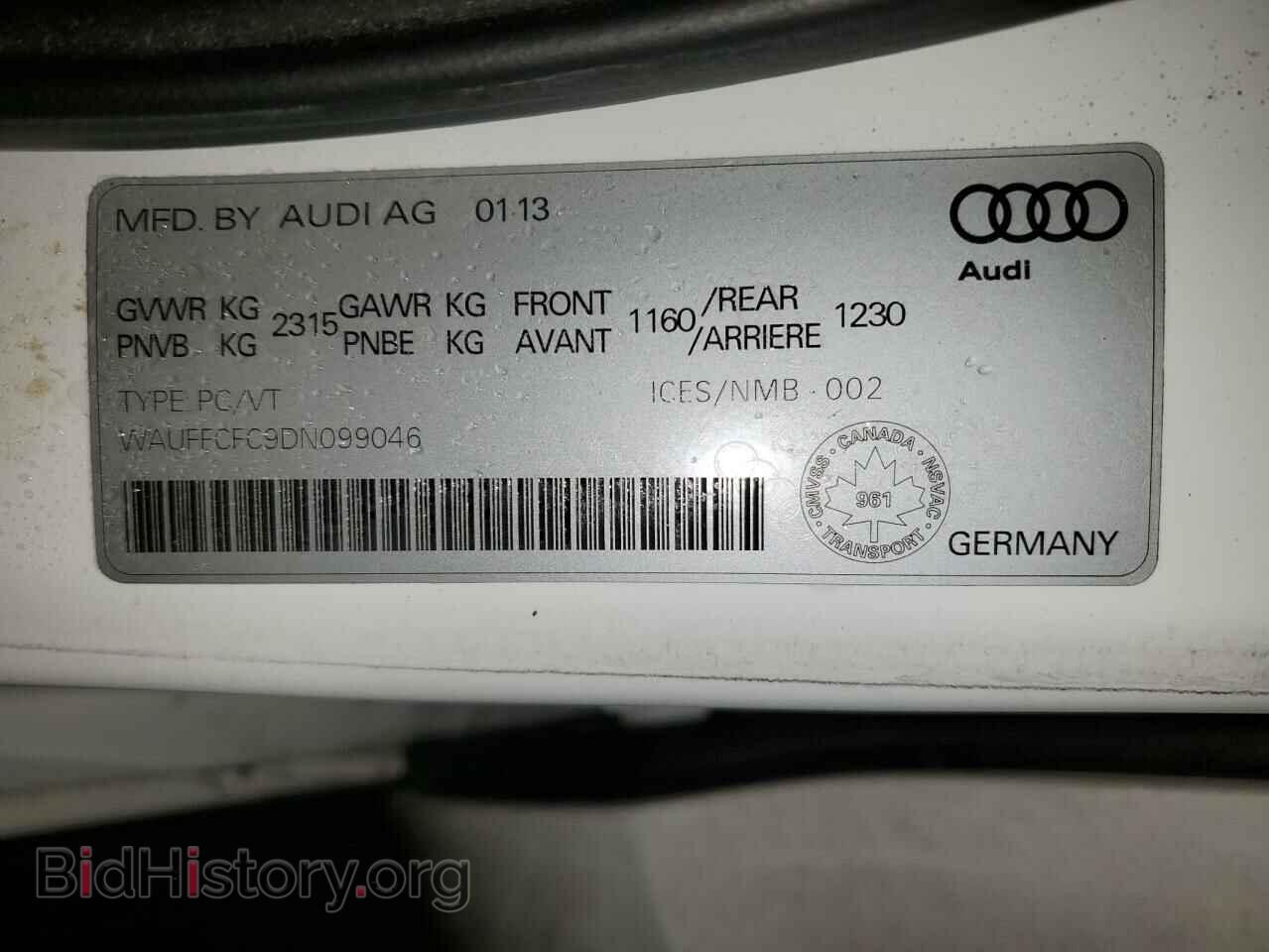 2013 AUDI A6 - VIN: WAUFFCFC9DN099046 - Photo 12