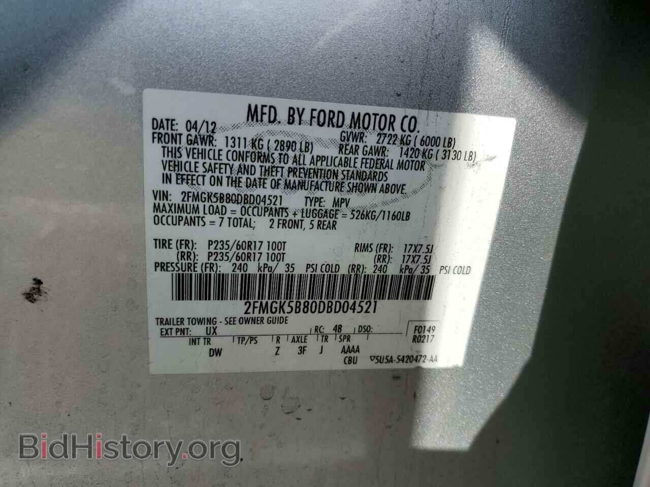 2013 FORD FLEX - VIN: 2FMGK5B80DBD04521 - Photo 13