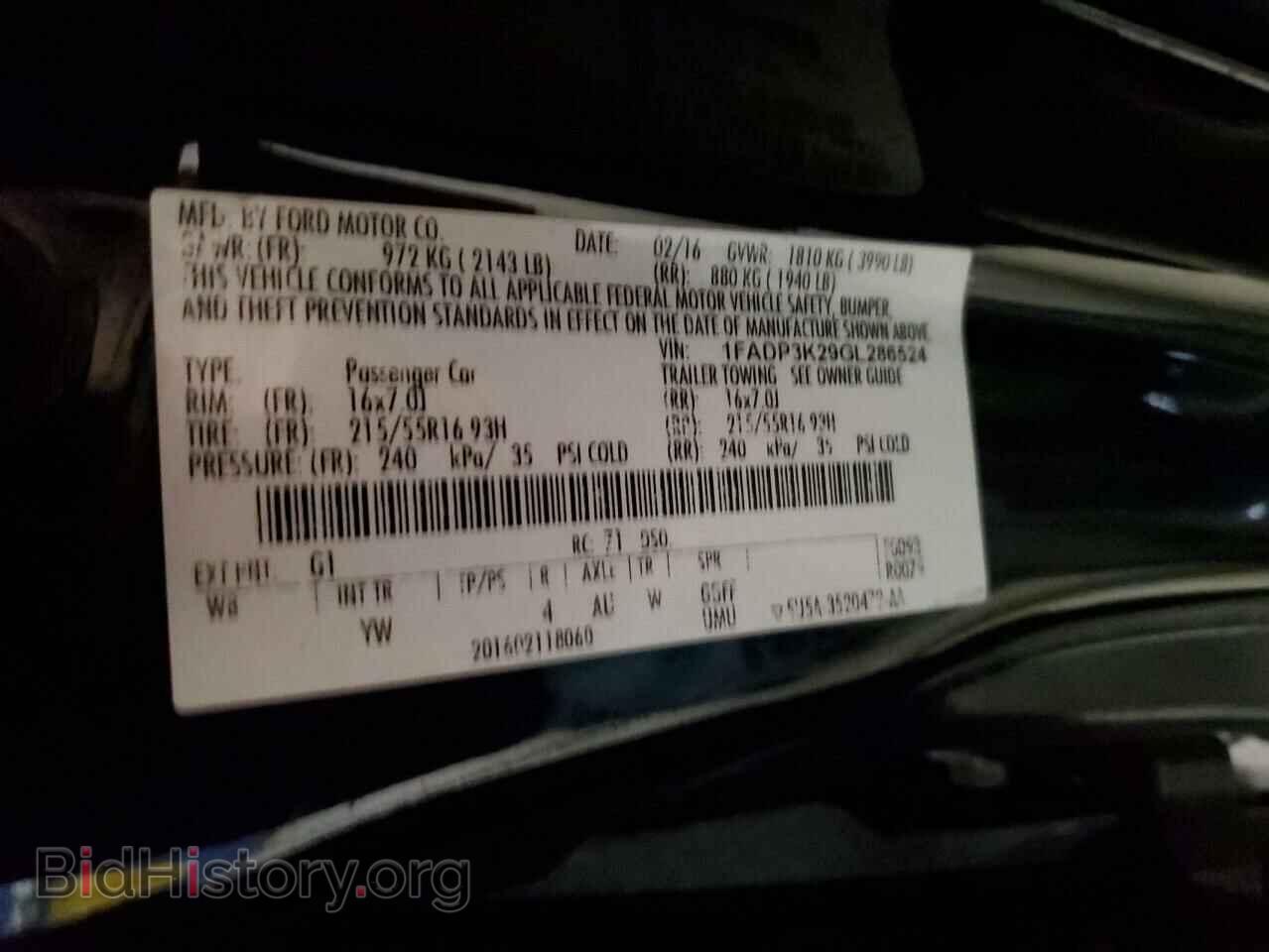 2016 FORD FOCUS - VIN: 1FADP3K29GL286524 - Фото 12