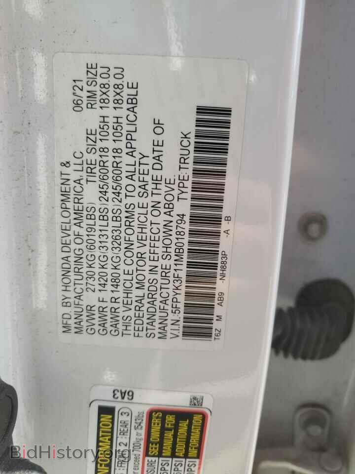 2021 HONDA RIDGELINE - VIN: 5FPYK3F11MB018794 - Фото 13