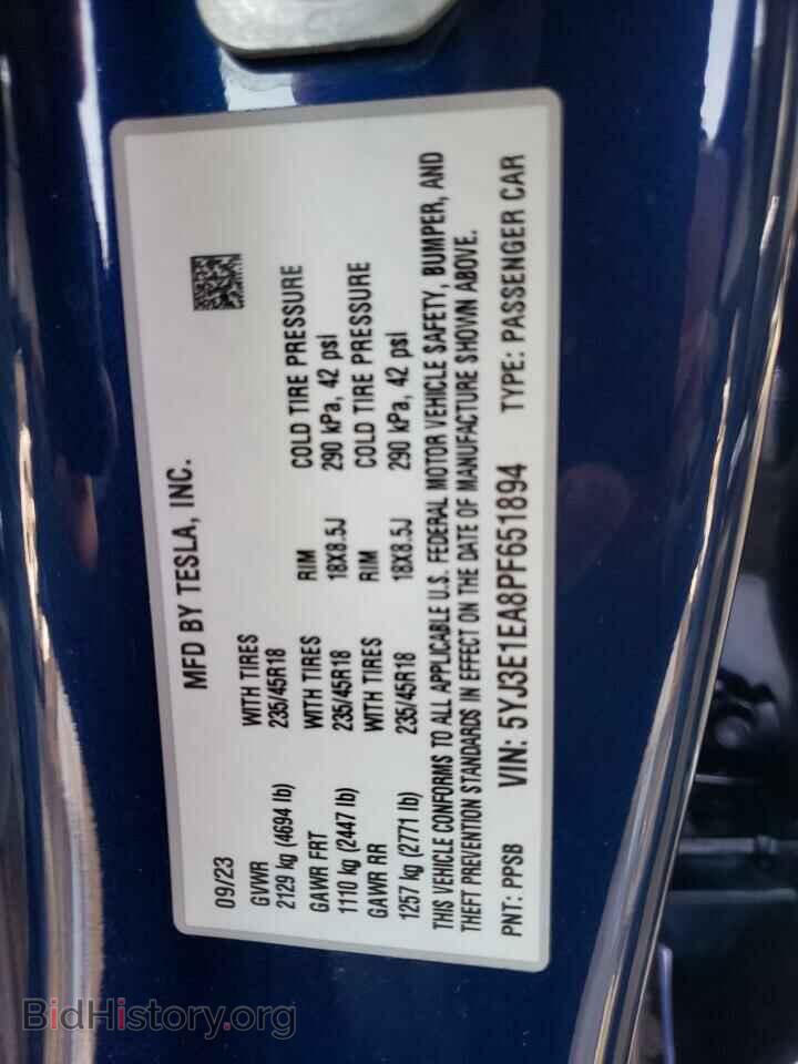 2023 TESLA MODEL 3 - VIN: 5YJ3E1EA8PF651894 - Photo 12