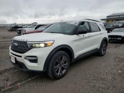 2021 Ford EXPLORER XLT, white — VIN 1FMSK7DH5MGA56343, Copart