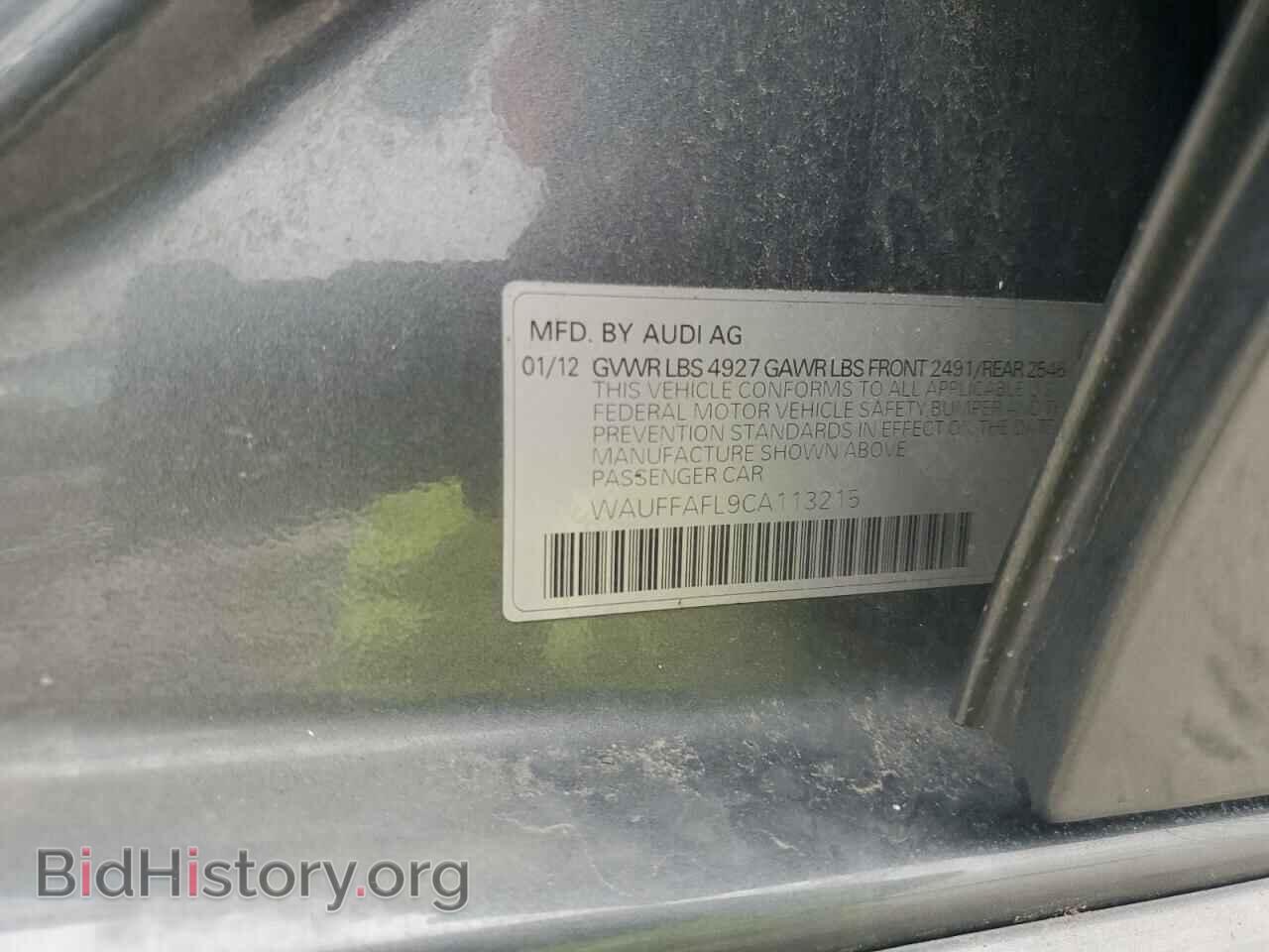 2012 AUDI A4 - VIN: WAUFFAFL9CA113215 - Фото 12