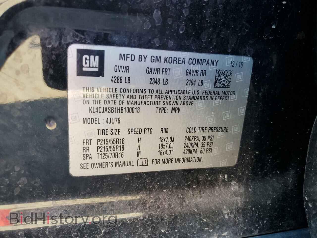 2017 BUICK ENCORE - VIN: KL4CJASB1HB100018 - Photo 12
