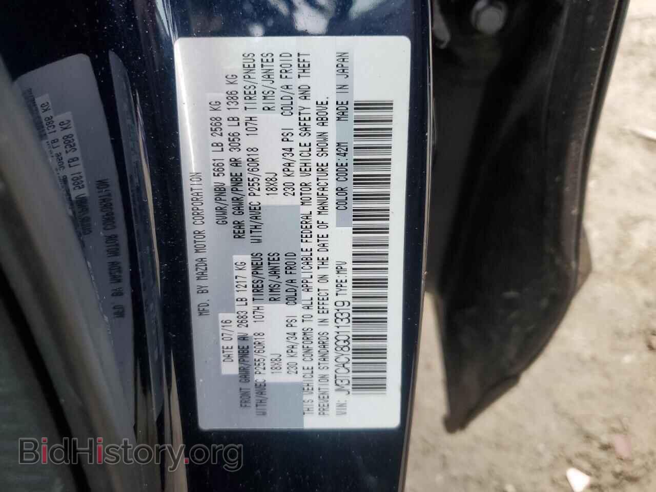 2016 MAZDA CX-9 - VIN: JM3TCACY8G0113319 - Фото 13