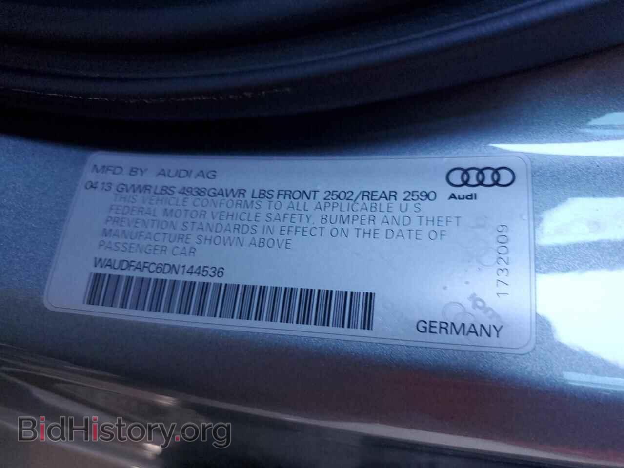 2013 AUDI A6 - VIN: WAUDFAFC6DN144536 - Фото 12