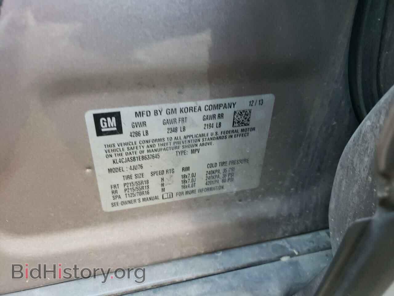 2014 BUICK ENCORE - VIN: KL4CJASB1EB637645 - Фото 12