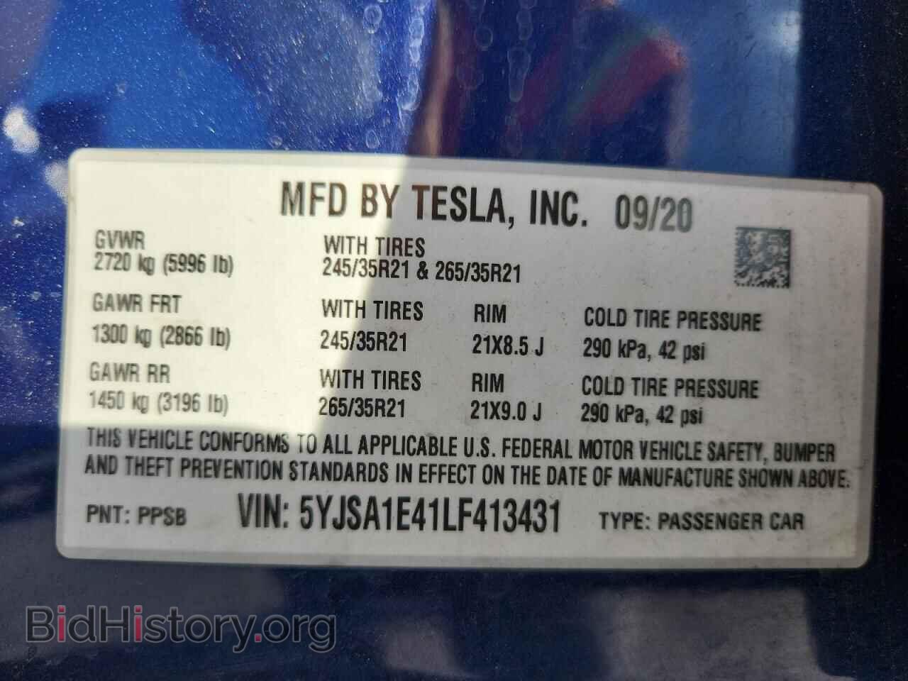 2020 TESLA MODEL S - VIN: 5YJSA1E41LF413431 - Photo 12