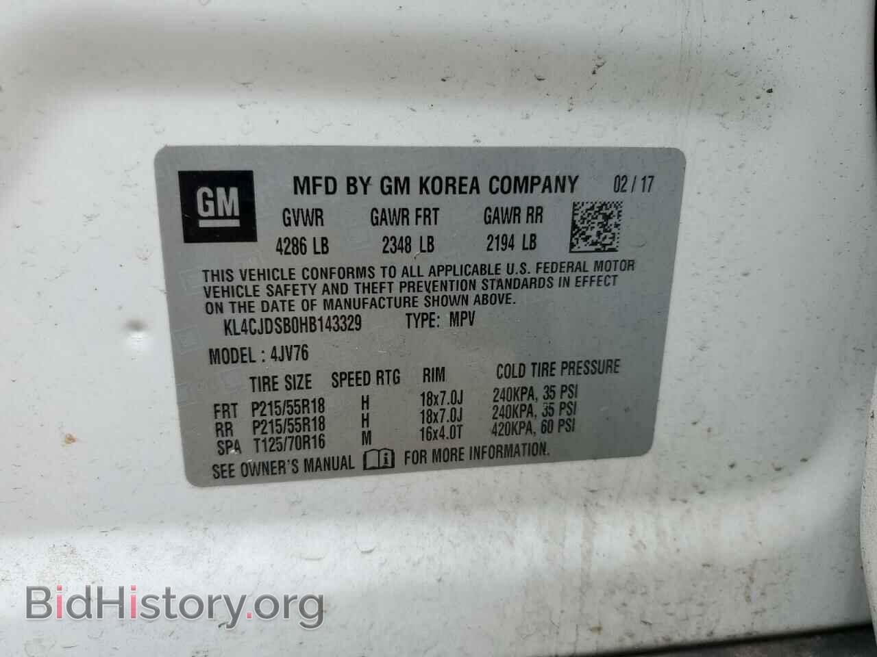 2017 BUICK ENCORE - VIN: KL4CJDSB0HB143329 - Фото 13