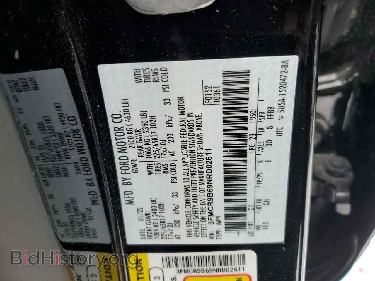 2022 FORD BRONCO - VIN: 3FMCR9B69NRD02611 - Фото 13