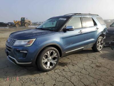 2018 Ford EXPLORER Platinum, blue — VIN 1FM5K8HT1JGB57280, Copart