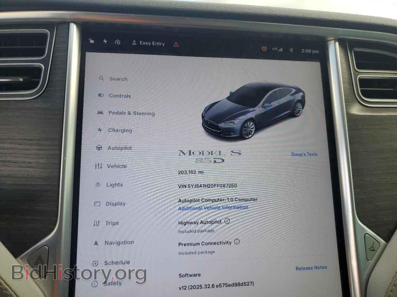 2015 TESLA MODEL S - VIN: 5YJSA1H20FF087250 - Photo 9