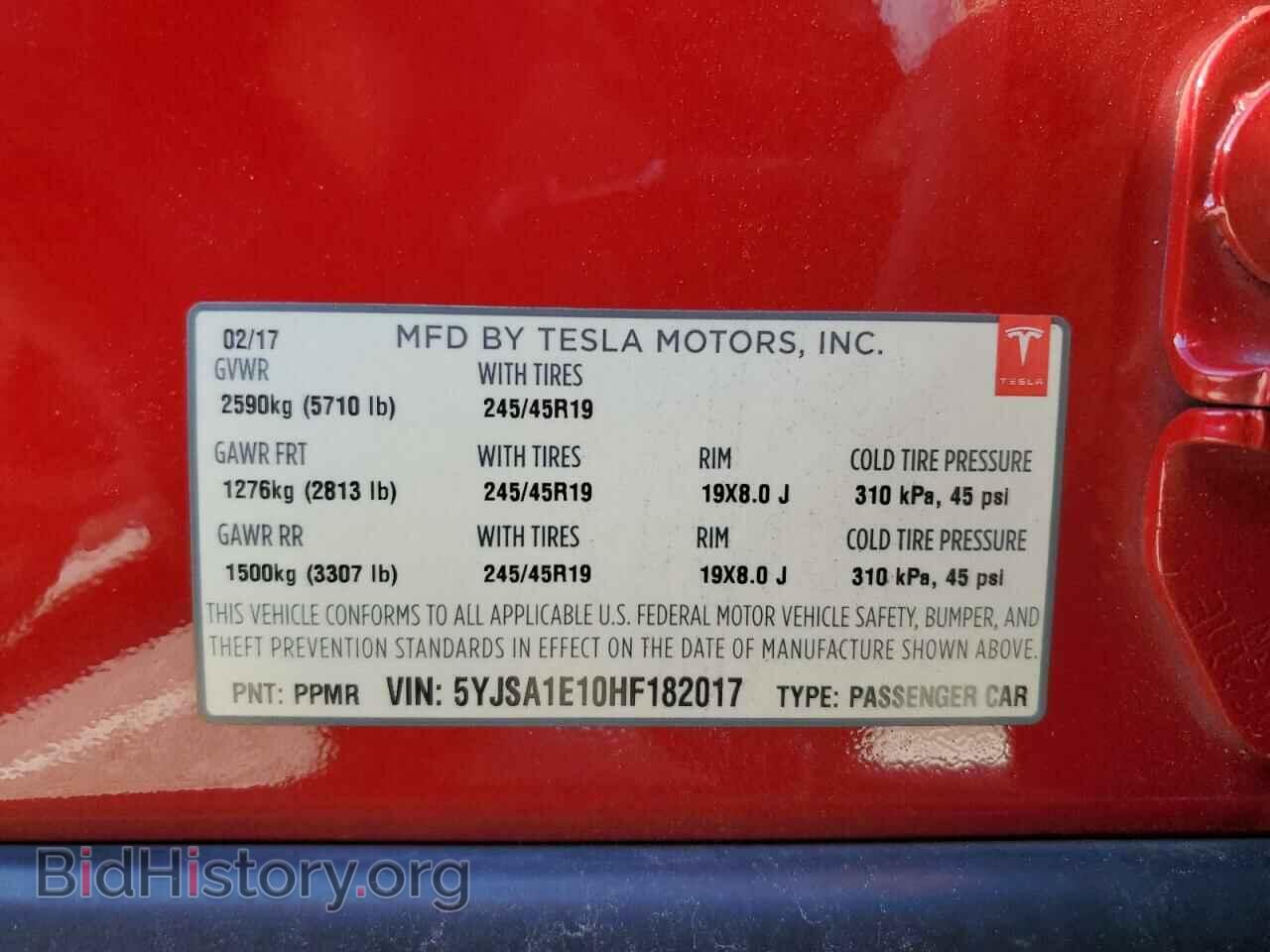 2017 TESLA MODEL S - VIN: 5YJSA1E10HF182017 - Фото 12