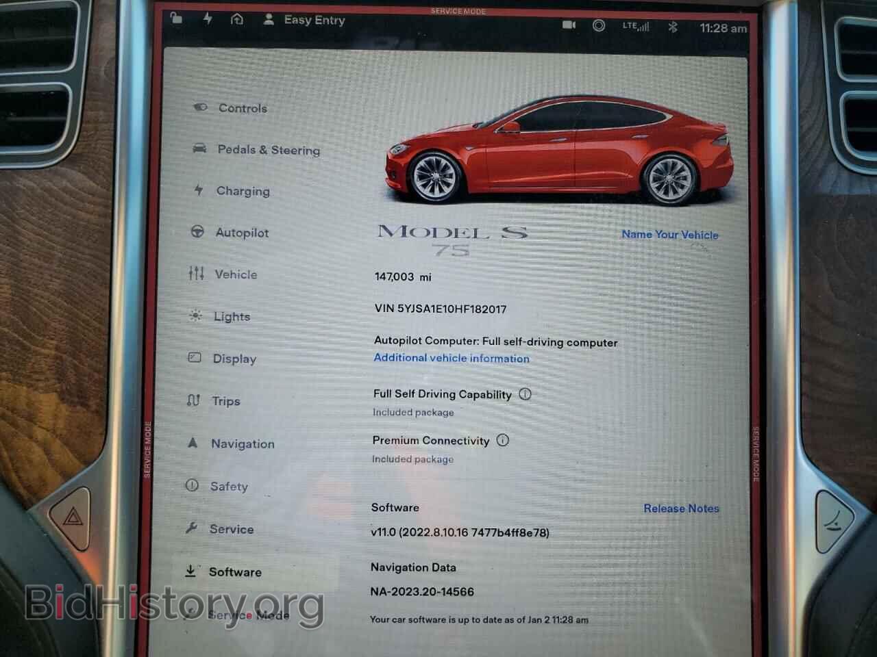 2017 TESLA MODEL S - VIN: 5YJSA1E10HF182017 - Фото 9