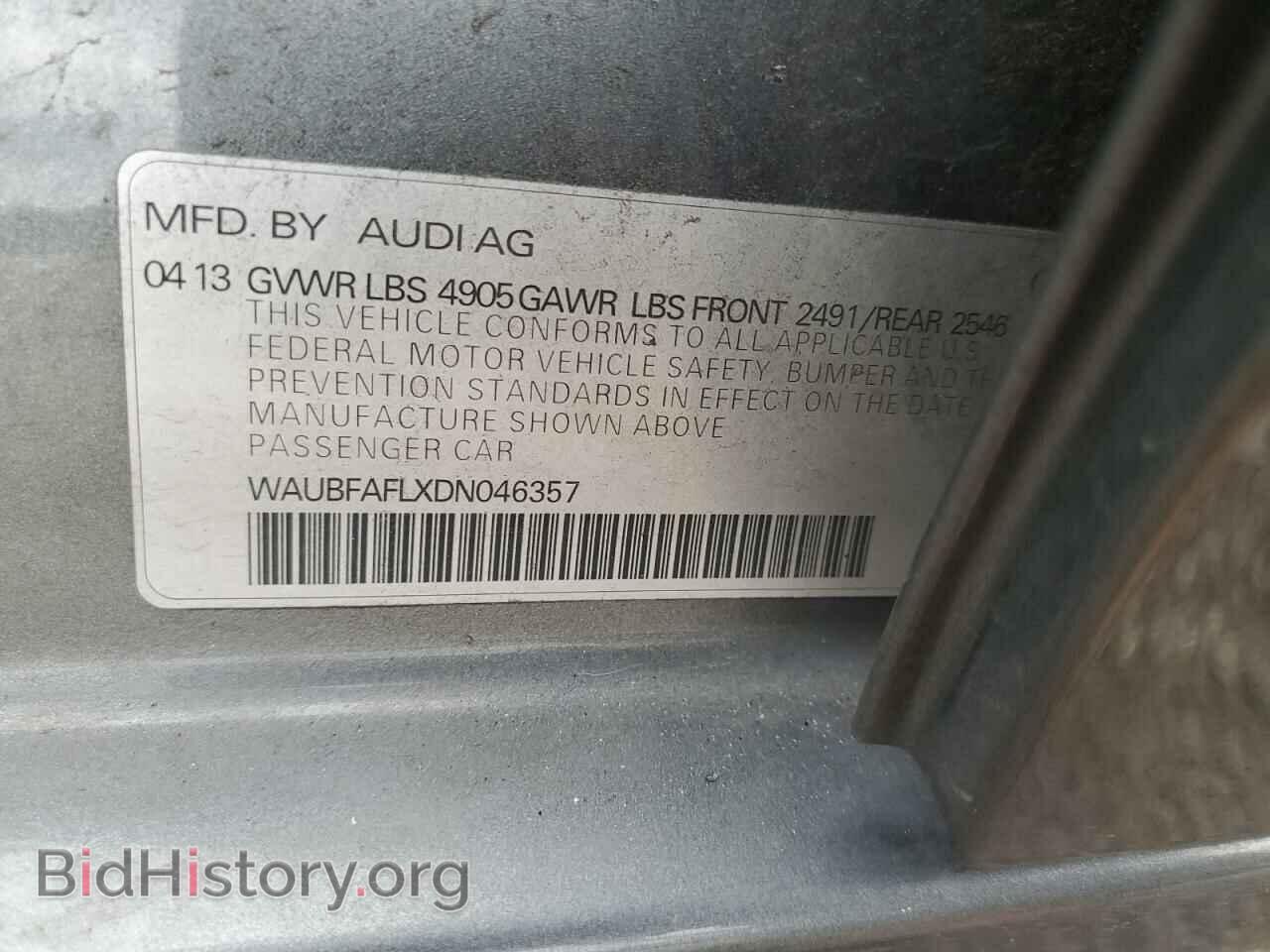 2013 AUDI A4 - VIN: WAUBFAFLXDN046357 - Фото 12