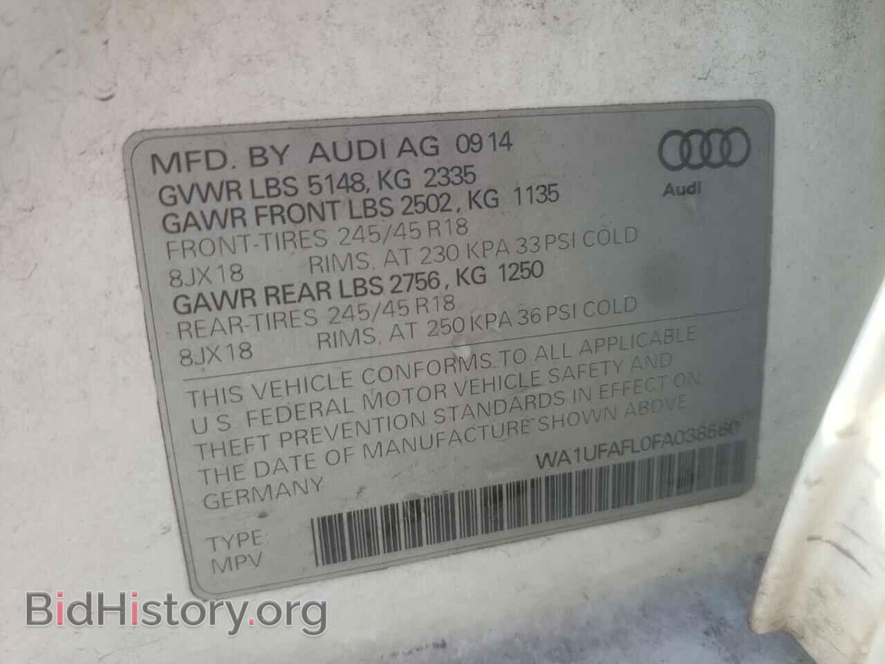 2015 AUDI A4 - VIN: WA1UFAFL0FA038560 - Фото 13