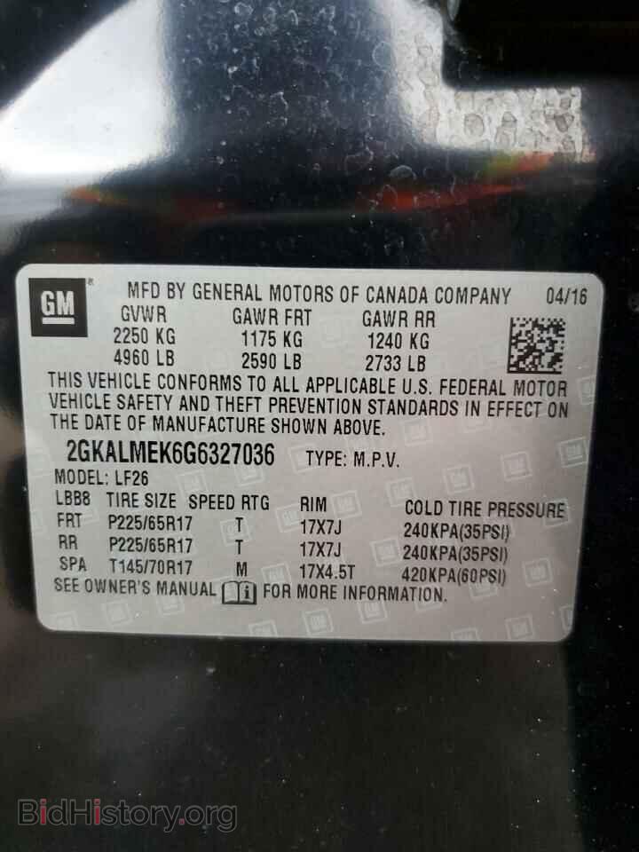 2016 GMC TERRAIN - VIN: 2GKALMEK6G6327036 - Фото 13