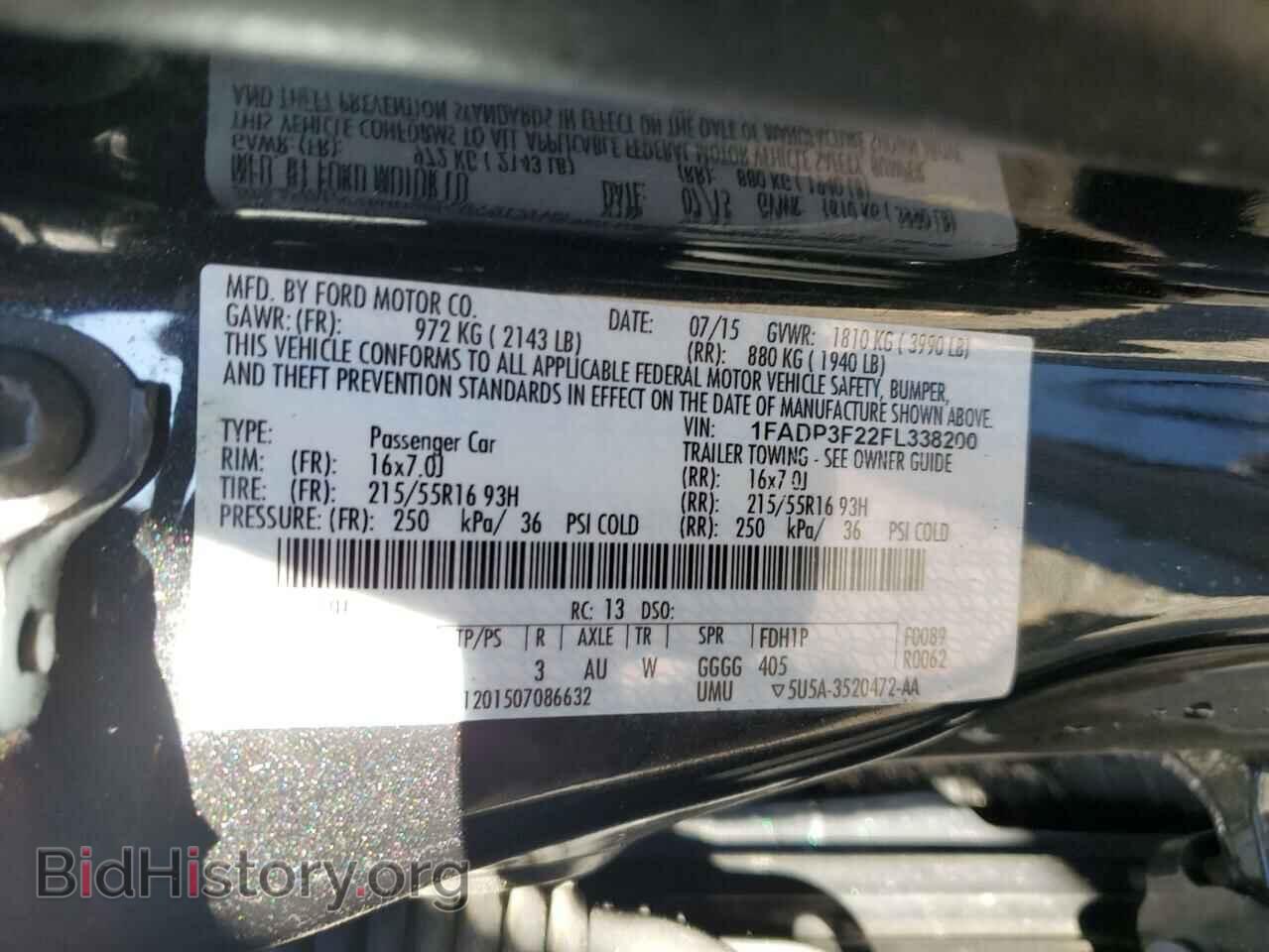 2015 FORD FOCUS - VIN: 1FADP3F22FL338200 - Фото 12