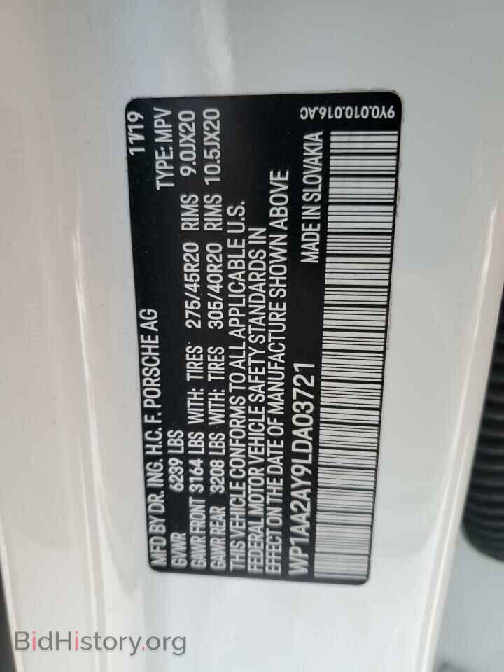 2020 PORSCHE CAYENNE - VIN: WP1AA2AY9LDA03721 - Photo 14