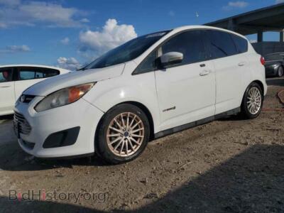 2014 Ford CMAX SE, white — VIN 1FADP5AU0EL505463, Copart