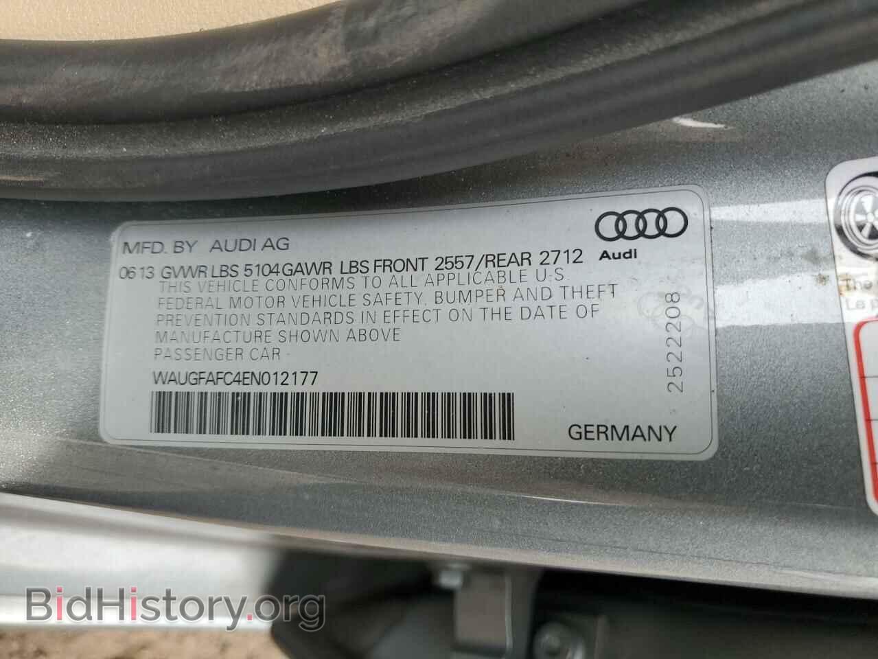 2014 AUDI A6 - VIN: WAUGFAFC4EN012177 - Фото 12