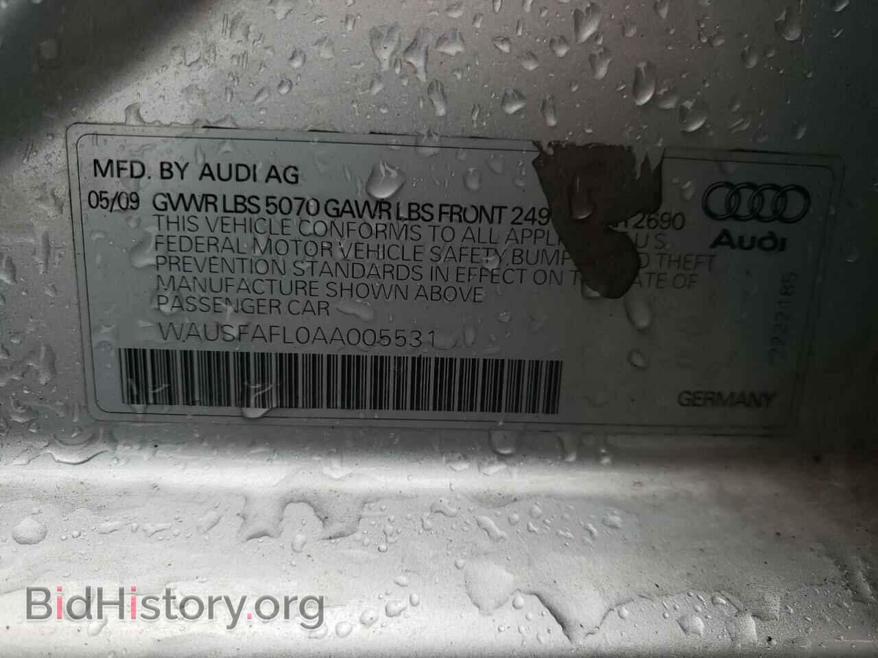 2010 AUDI A4 - VIN: WAUSFAFL0AA005531 - Фото 13