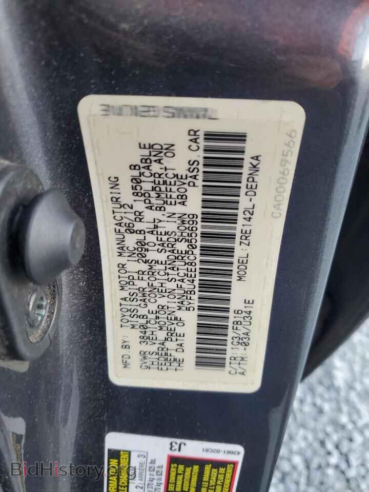 2012 TOYOTA COROLLA - VIN: 5YFBU4EE8CP055699 - Фото 13