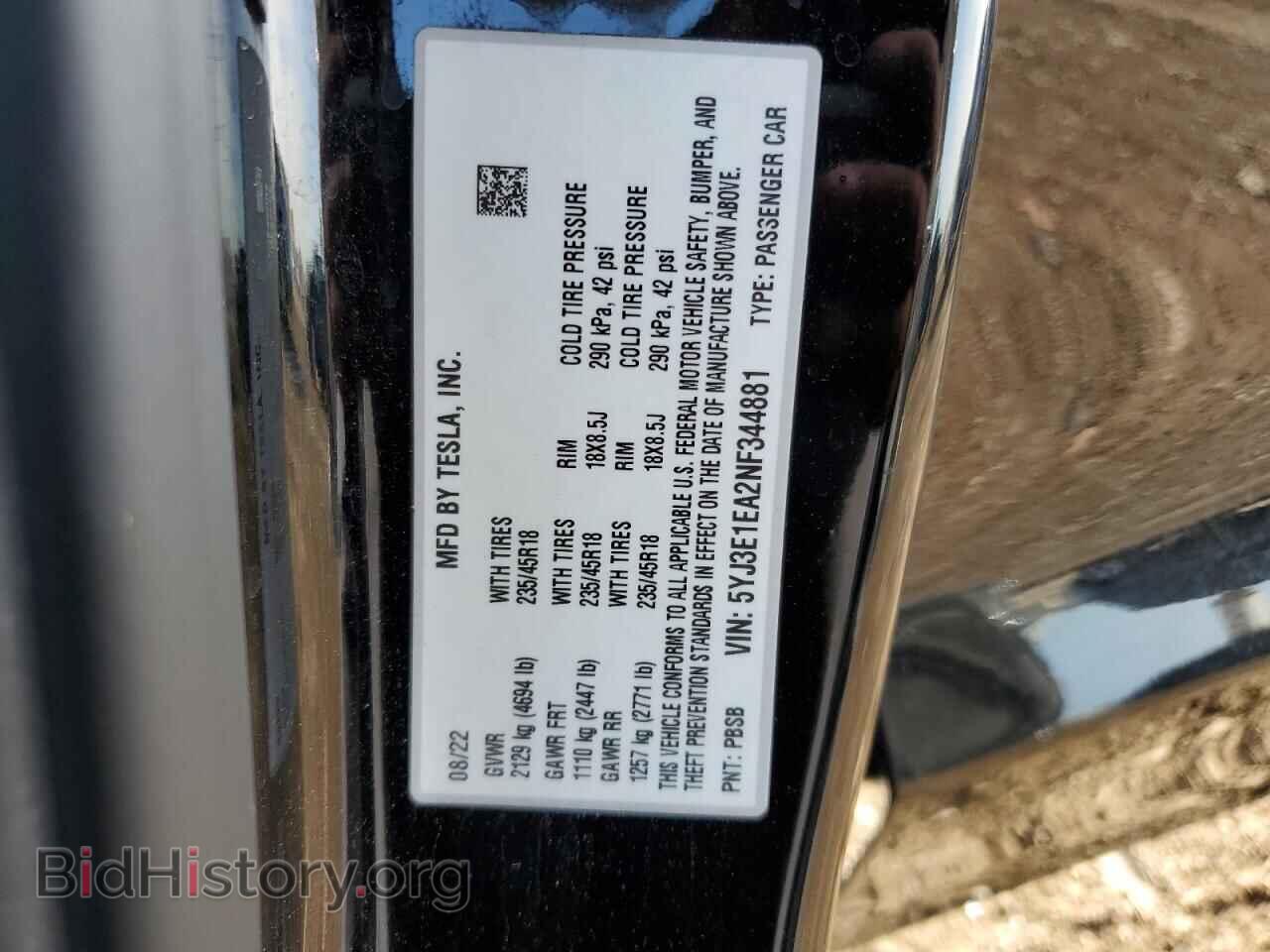2022 TESLA MODEL 3 - VIN: 5YJ3E1EA2NF344881 - Photo 12