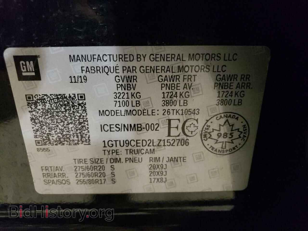 2020 GMC SIERRA - VIN: 1GTU9CED2LZ152706 - Фото 12