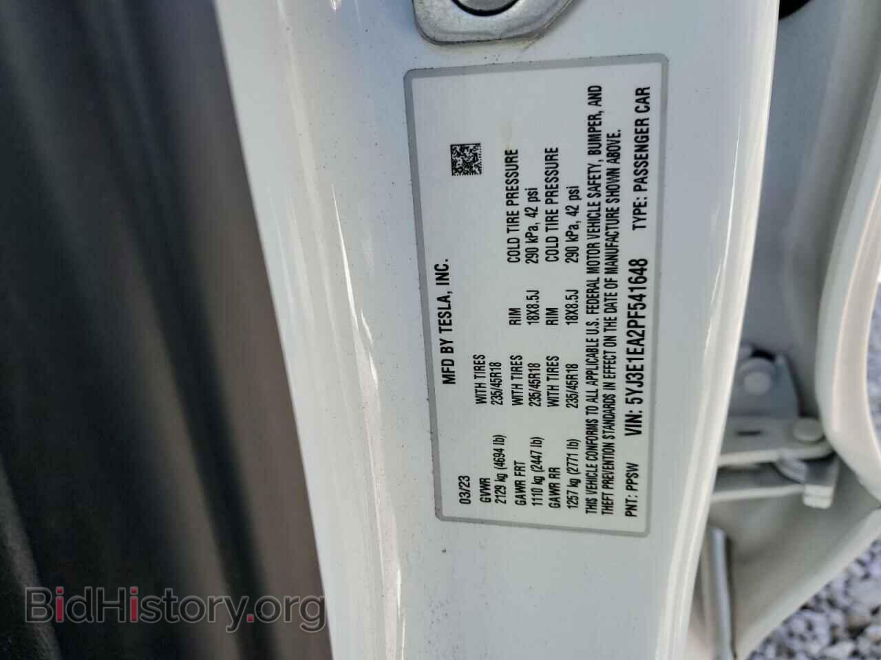 2023 TESLA MODEL 3 - VIN: 5YJ3E1EA2PF541648 - Фото 12