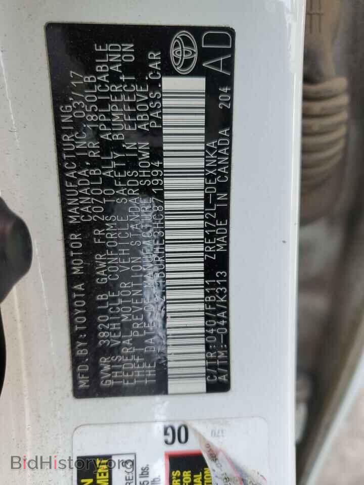 2017 TOYOTA COROLLA - VIN: 2T1BURHE3HC871994 - Фото 12