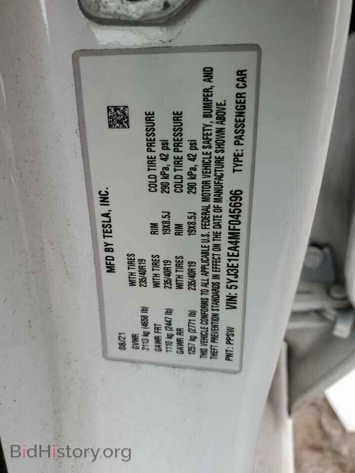 2021 TESLA MODEL 3 - VIN: 5YJ3E1EA4MF045696 - Photo 12