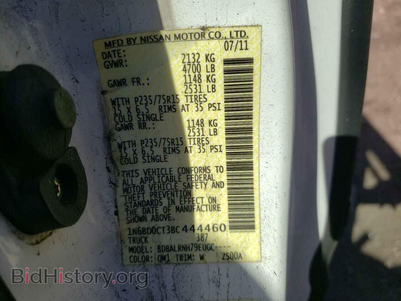 2011 NISSAN FRONTIER - VIN: 1N6BD0CT3BC444460 - Фото 12
