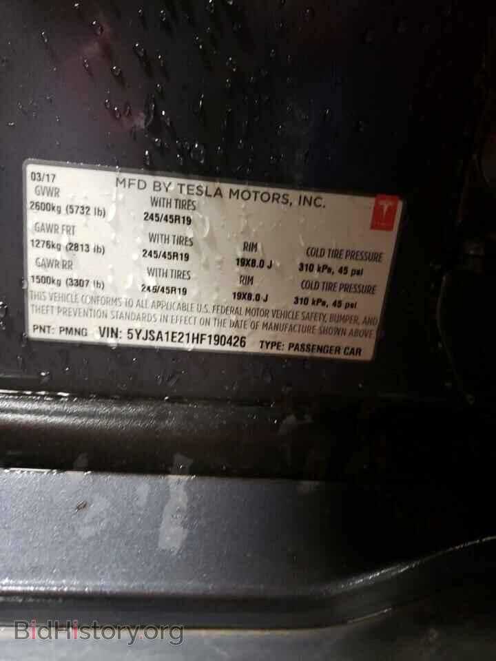 2017 TESLA MODEL S - VIN: 5YJSA1E21HF190426 - Photo 12