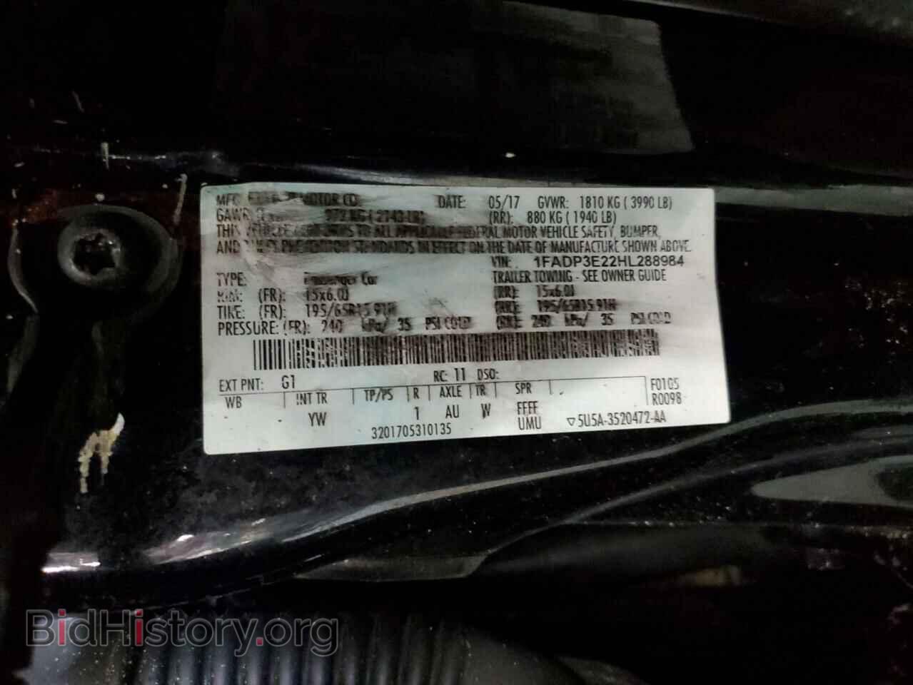 2017 FORD FOCUS - VIN: 1FADP3E22HL288984 - Фото 12