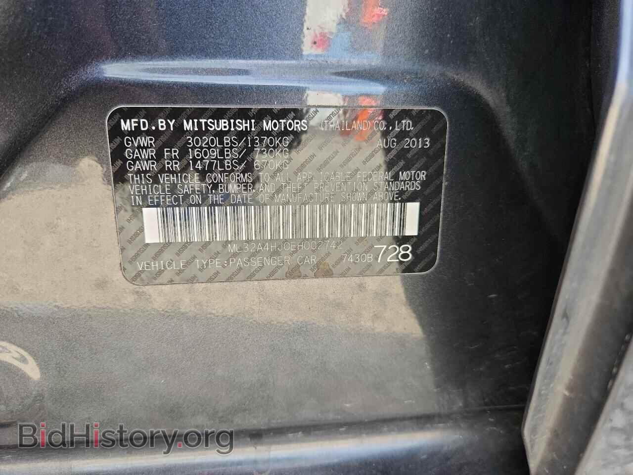 2014 MITSUBISHI MIRAGE - VIN: ML32A4HJ0EH002742 - Фото 12