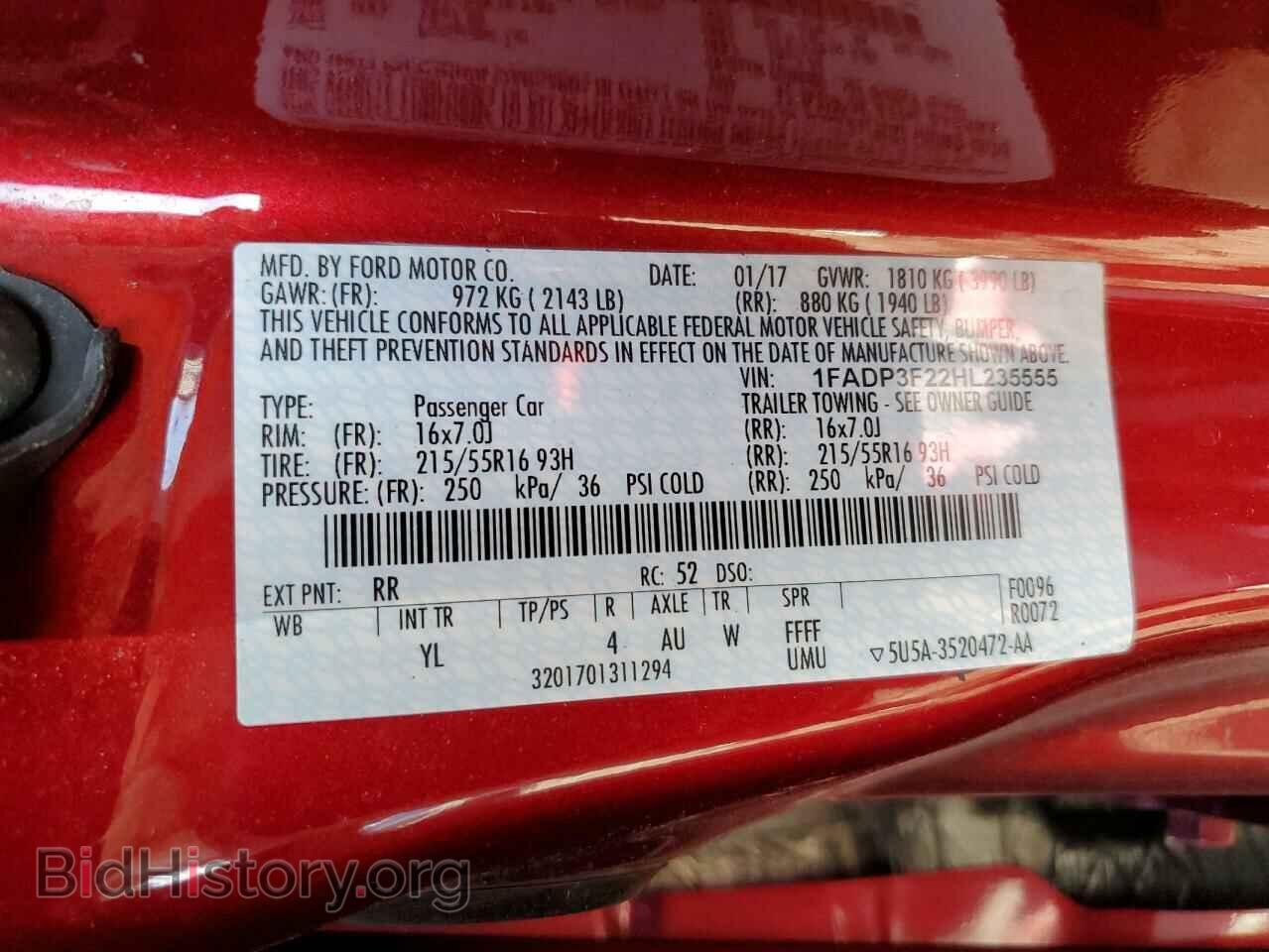 2017 FORD FOCUS - VIN: 1FADP3F22HL235555 - Фото 12